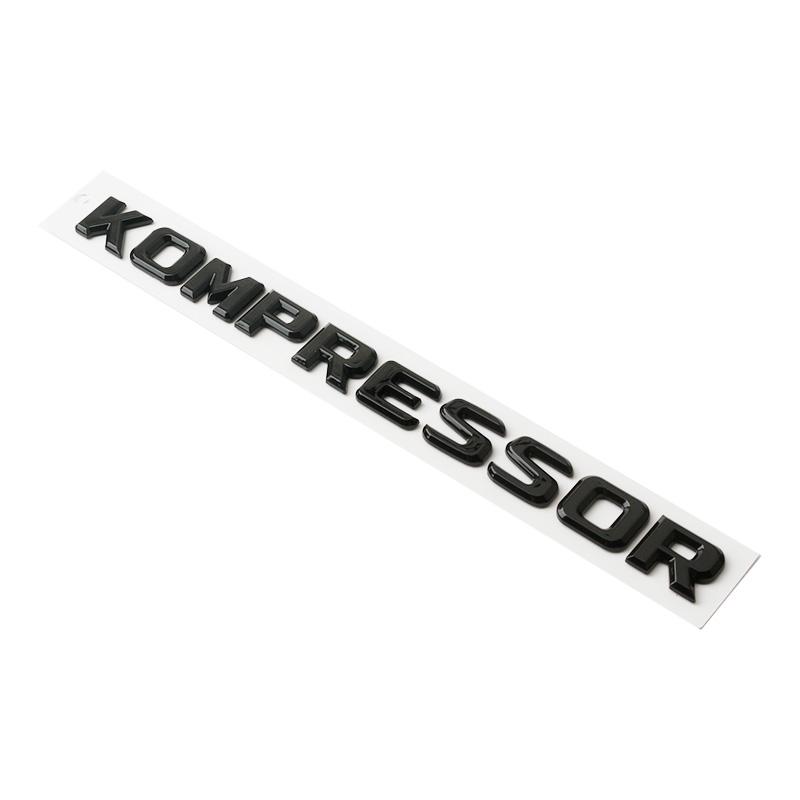 Car 3D ABS KOMPRESSOR Logo Badge Emblem Decals Sticker For Mercedes Benz C180 C200 C230 CLK200 SLK200 SLK230 CLS350 E300 SL350