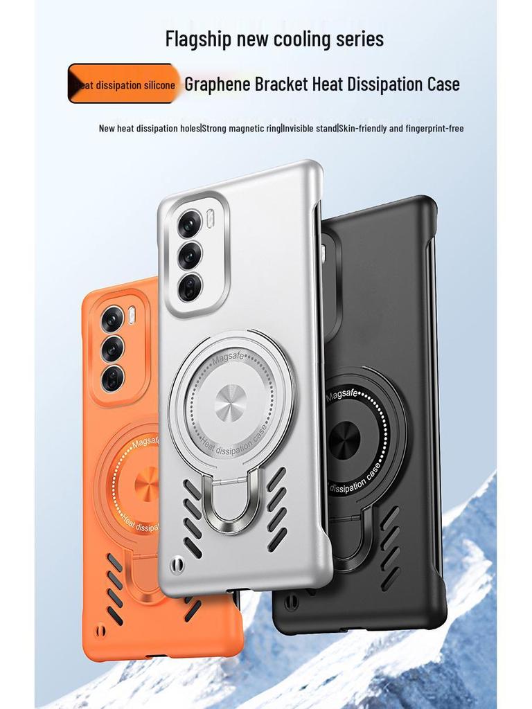 Чехол для телефона OPPO FindX9/Reno14: A5Pro Магнитное охлаждение с невидимой подставкой и защитой GT7p