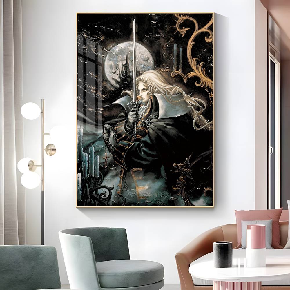 1 шт. Игровой плакат-наклейка Castlevania, водостойкая настенная art для гостиной, спальни, домашнего декора