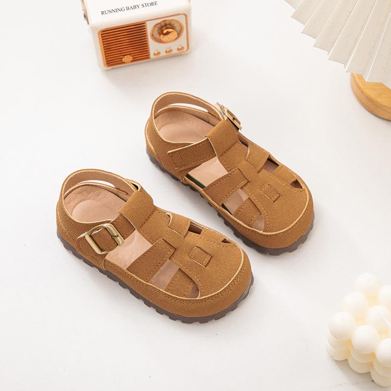 Ремешки Ремешок Детская Обувь Сандалии Закрытый Носок Универсальные Студенческие Повседневная Обувь Новое Поступление Мальчики Девочки Пляжная Обувь I04164