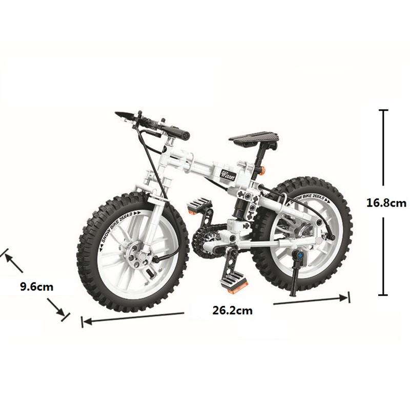 Новый городской креативный велосипед с кирпичами и надувным складным горным спортом, внедорожные велосипеды, строительные блоки, модель для детей, игрушки