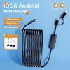 HD Mini Camera 1m/2m/5m/10M Hard Flexible Tube Lightning TYPE-C Borescope Video Inspection For IOS/Android Car Endoscope 8mm