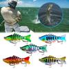 5Pcs Multi-Jointed Swimbait Fishing Lures with Treble Hooks Realistic Looking
