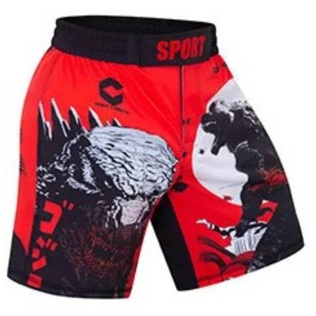 Шорты для ММА, мужские спортивные штаны для кикбоксинга, тайского бокса, полиэстера Godzilla