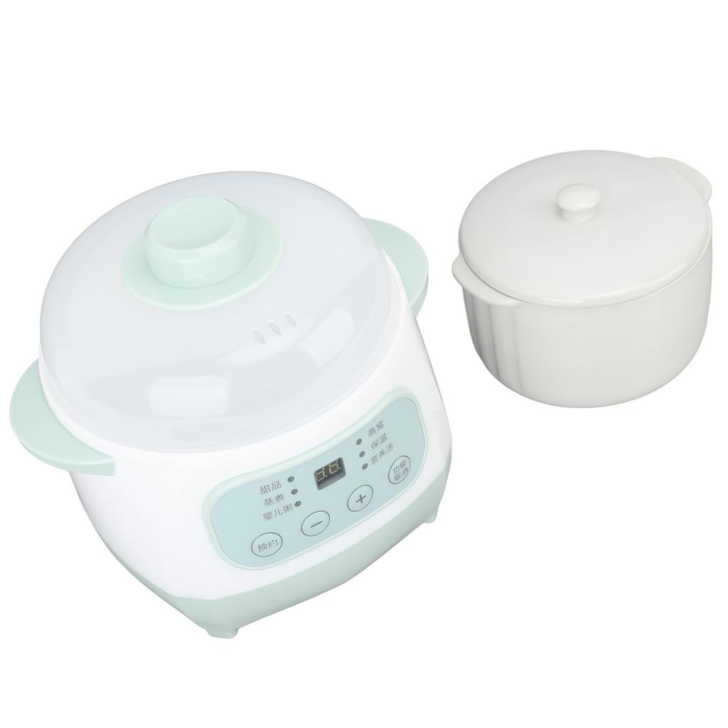 200 Вт 1 л мультиварка с керамической внутренней кастрюлей таймер зеленый равномерный нагрев электрическая медленное тушение