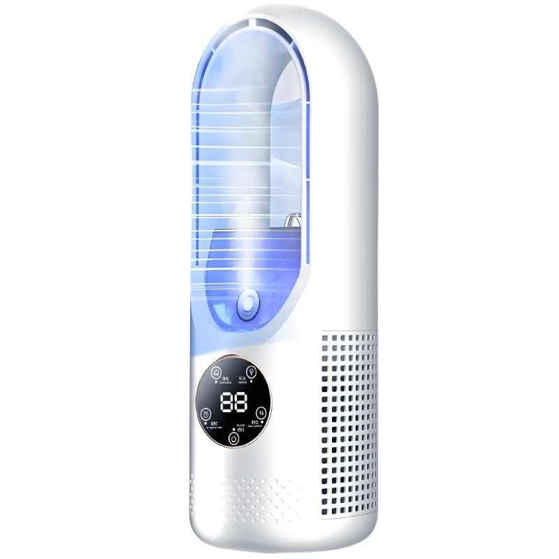 Rechargeable Usb Desktop Fan With Spray Humidifier And Touch Operation For Home And Gift