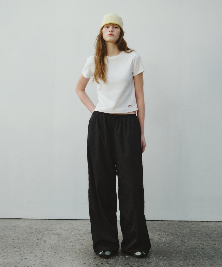 CITTA Volume Wide Drawstring Pants_Ctb562(Black)