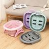 Foldable Foot Bath Portable Bathtub Soaking Bucket Foot Massage Bucket Collapsible Basin with Lid Household