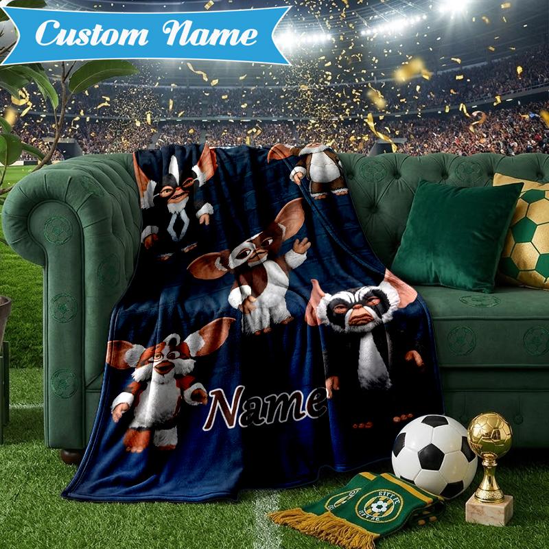 Custom Name Gizmo Creatures Collection Blanket Lightweight Ideal Bedding Blanket Perfect for Travel, Camping, Living Rooms, Sofas, Christmas gift