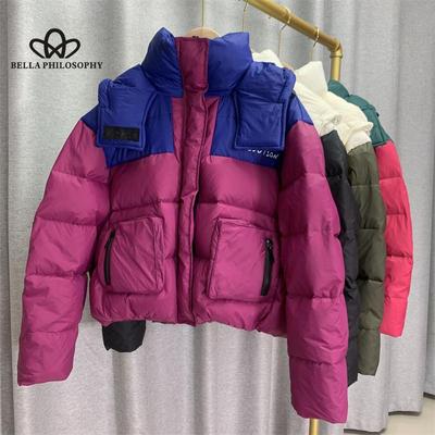 Зимняя короткая куртка-парка женская, новинка 2023 года, утепленное пальто с воротником-стойкой, повседневная парка, женская уличная куртка-пуховик