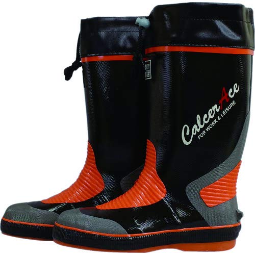 Fukuyama Rubber Calsar Ace S-800 Lightweight Resin Toe Cap Color Boots, Black, Size L