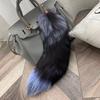 Faux Fox Tail Keychain Furry Fluffy Fur Tail Cosplay Chain Faux Fox Tail Decorative Accessory for Backpacks Keys Clothing