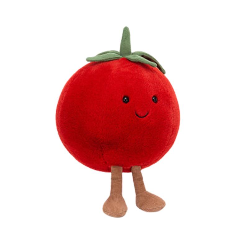 JELLYCAT Серия 'Веселая Еда' Помидор Успокаивающий Красный Кукла Плюшевая Кукла 17 см Высотой