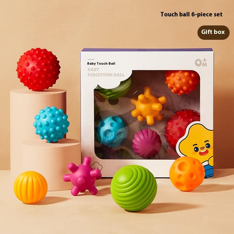 Подарочная игрушка-погремушка для новорожденных, 1 год, успокаивающая подарочная коробка, 0-3 месяца, детский жевательный мяч, массажный мяч