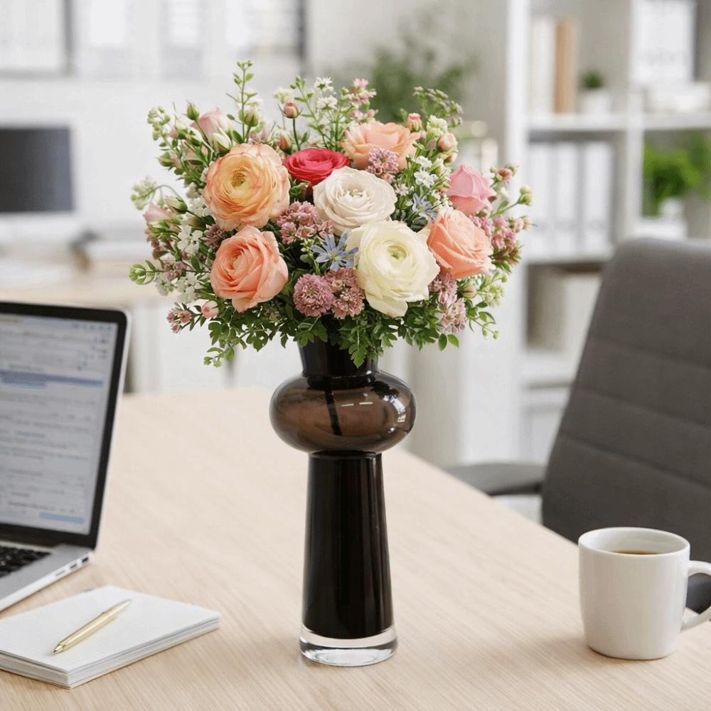 Thicken Hydroponic Vase Vintage Floral Vases European Style Plant Pot Office Decor