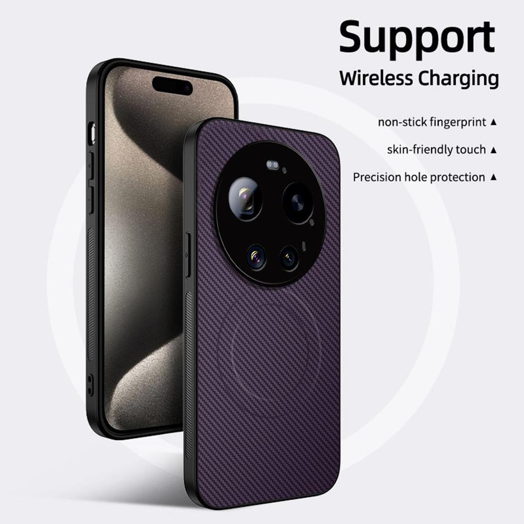 Амортизирующий текстурированный чехол из ТПУ для телефона Xiaomi 17 Ultra, тонкий защитный чехол из углеродного волокна