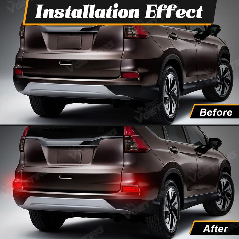 2pcs For Honda CRV CR-V 2015 2016 LED Rear Bumper Reflector Lights Dynamic Turn Signal Light Tail Brake Fog Lamp Accessories