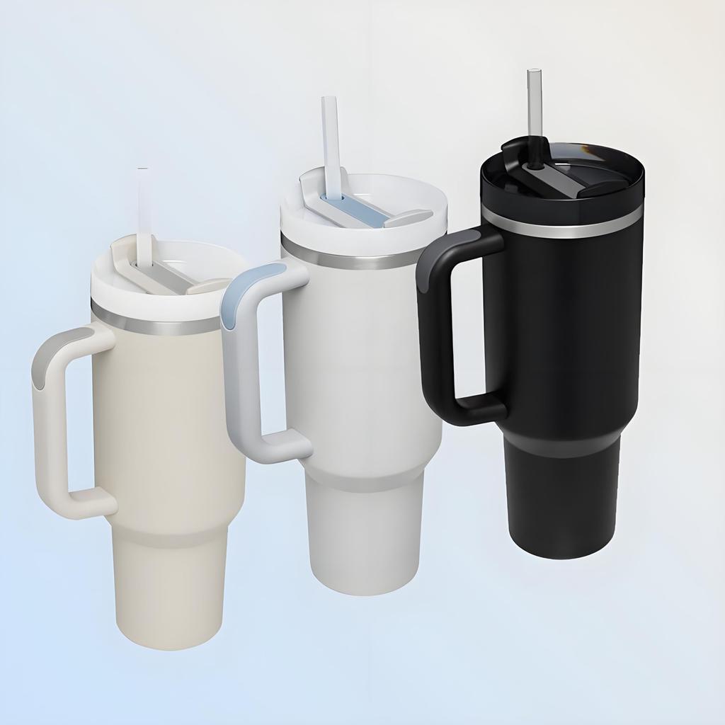 Stainless YIFHBB 1200ML Tumbler with Stainless Steel Travel Vacuum Insulated Large Stylish Car Water Large Tumbler with Handle Rust-Resistant,