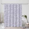 Soft Curvy Line Geometric Minimalist Patterns Shower Curtain, Bathroom Decorative Shower Curtain, Waterproof Curtain With Hooks