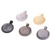 80Pcs Round Pendant Trays Glass Cabochon Base 8 Color Jewelry Making Crafts Gift