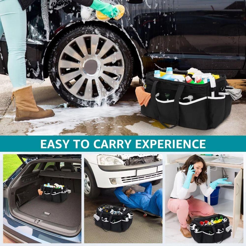 Waterproof Car Wash Tool Bag Adjustable Shoulder Strap Car Detailing Bag Housekeeper