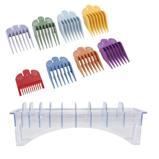 Ящик для хранения защитной насадки для машинки для стрижки волос с 10 отделениями, водонепроницаемый прозрачный прямоугольный пластиковый ящик для хранения направляющих расчесок