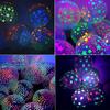 10-Piece Clear Latex Neon UV Blacklight Reactive Star Balloons with Stars Points, 12 Inch