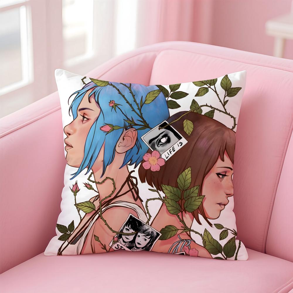 Story Life Is StrangeL Game Cushion Cover Pillow Case Soft Skin Friendly Fabric Concealed Zipper