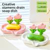 Flower Soap Box No Drill, Waterproof Plastic Soap Holder, High Aesthetic Design, Ideal for Bathroom Organization
