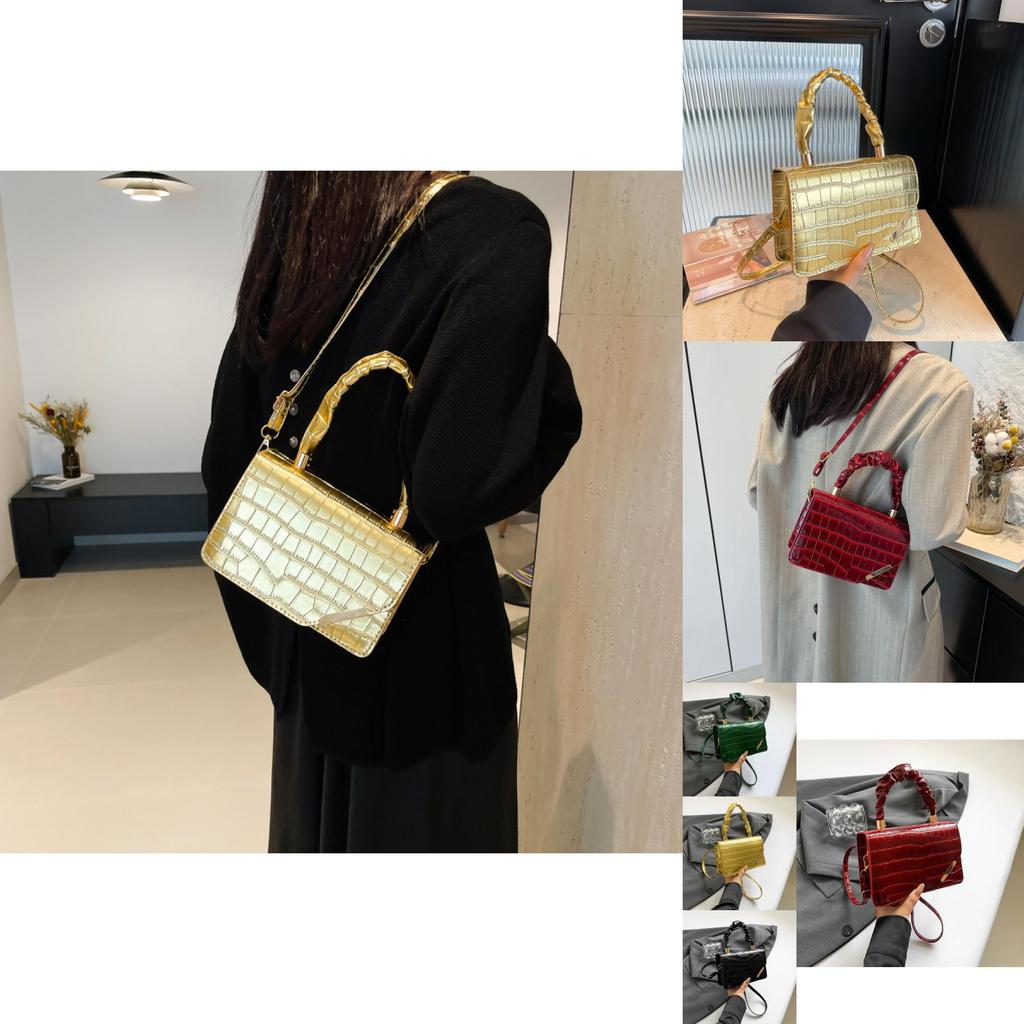 Trendy Casual Small Square Crossbody Bag Fashionable Pu Leather Handbag For Women