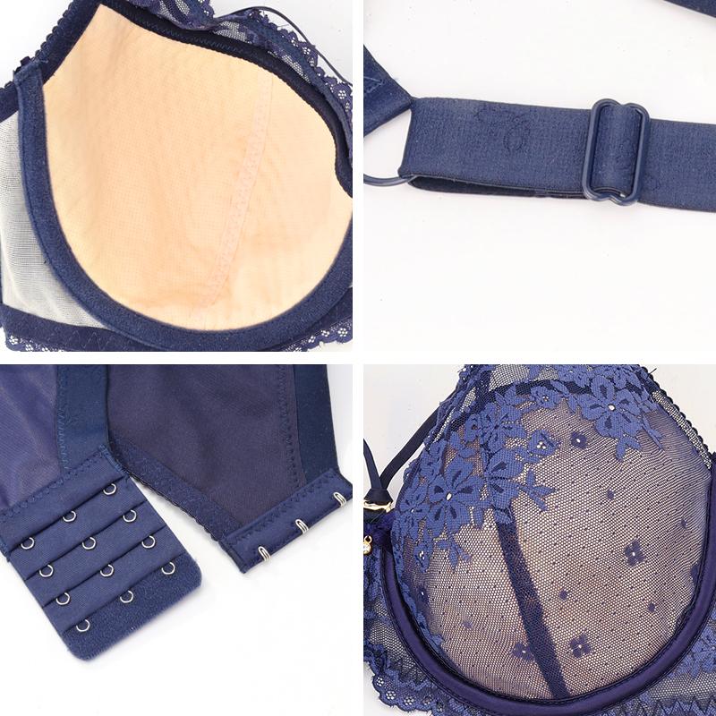 Sexy Lace Bras for Women Push Up Bra Plus Size Underwire Brassiere Intimate Ladies Lingerie 34 To 52