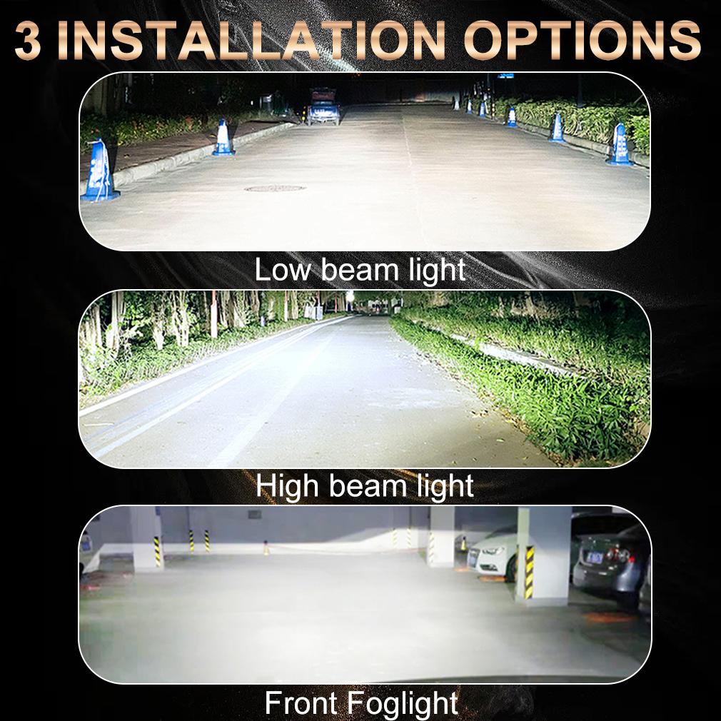 2 шт. 18000 лм H3 светодиодные лампы для фар Мини H3 светодиодные противотуманные фары для автомобиля Фара без вентилятора ДХО Лампа Автомобильные дневные ходовые огни 12 В 6500 К Белый