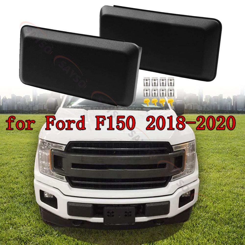 Front License Plate Bracket & Front Bumper Guard Cover Pads For Ford F150 2018 2019 2020 Bumper Traverse Accessories