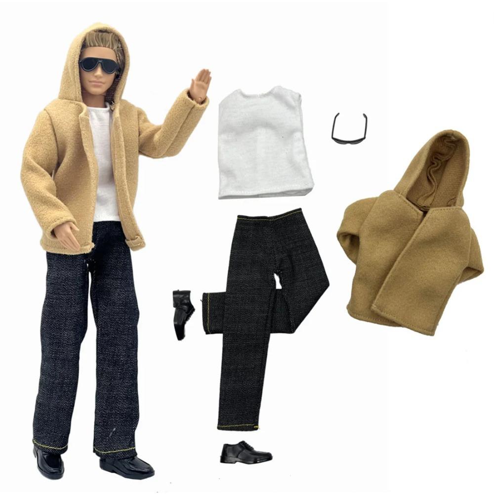 1 Set Ken Cloth Handmade Handsome Doll Accessories Casual Wear Suit for 30cm 12inch Ken Doll Suit Kids Gift