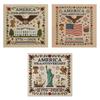 US 250th Anniversary Crossing Stitching Kit Memorial Embroidery Starter Set Count Format Gift Patriotic Crossing Stitchi