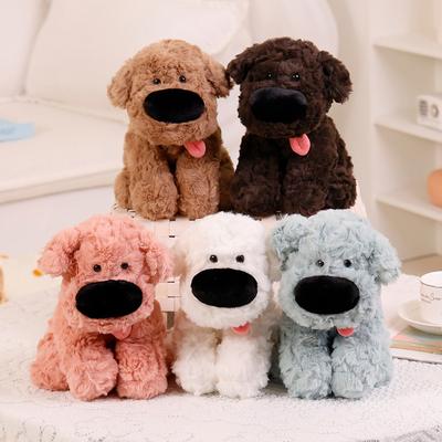 Милая Мягкая Милая Кукла Собака с Большим Носом Плюшевая Игрушка Щенок Кукла Бобо Язык Ремонт Собака Тряпичная Кукла Подушка для Броска