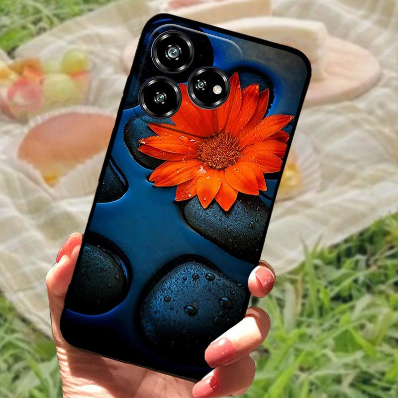 For ZTE Blade V60 Coque Case Nubia V60 Phone Protective Soft Silicone Funda Cover For ZTE Axon 60 4G Z2356 Bumper Fashion Floral