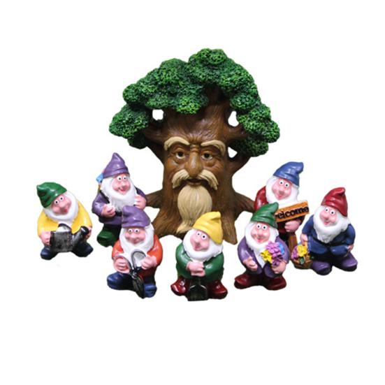 Фигурка Дедушка Дерево Смола Мини Статуэтки Гномов Миниатюры Феи Цветов Коллекционные Предметы Аксессуары для Сказочного Сада для Комнатных и Уличных Горшечных Растений