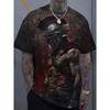 Men's T-Shirts Spartan Pattern 3D Print Tops Tees Summer Fashion Women Streetwear Oversized Unisex T Shirt Men Clothing