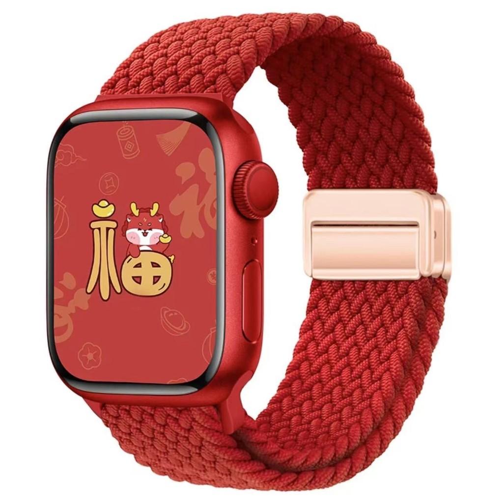Плетеная нейлоновая ремешок-браслет Совместимый Для Apple Watch S10 46мм 44мм 40мм 45мм 49мм 41мм 38мм iWatch series se 10 7 3 5 6 8 9 Ultra