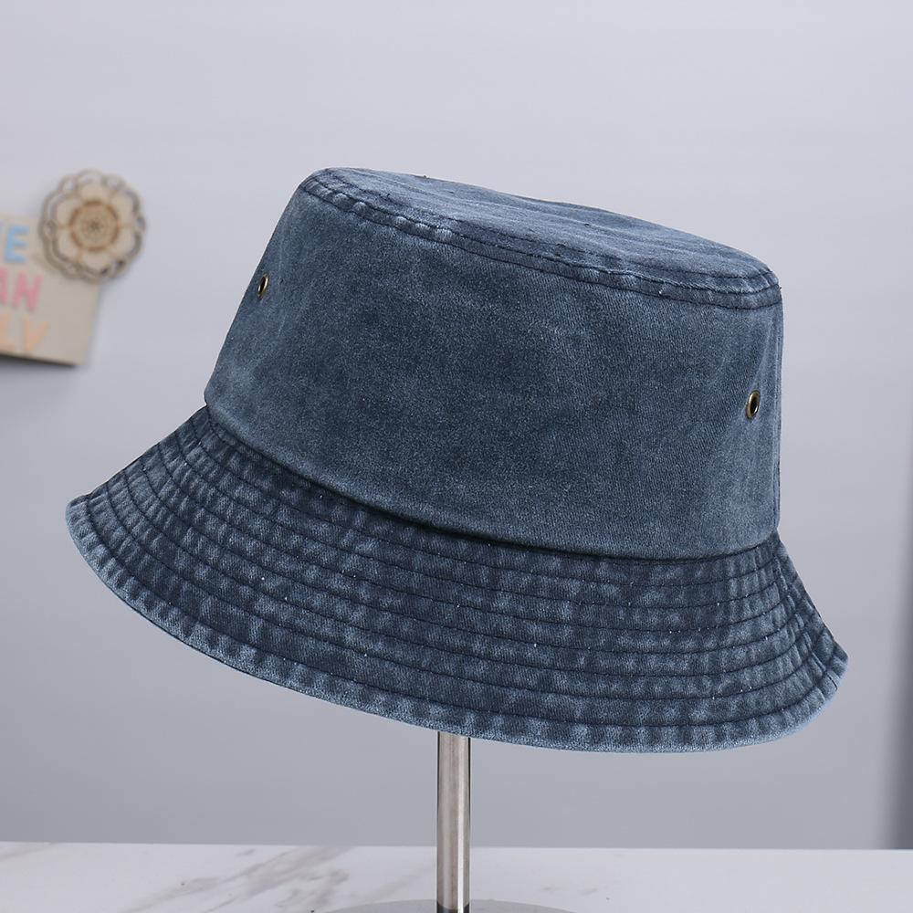 New solid color simple casual versatile small fresh bucket hat outdoor travel sunscreen shows small temperament basin hat