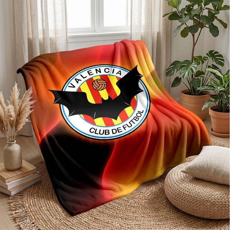 Valencia FC Soft Flannel Fleece Blanket Lightweight Cozy Warm Throw Blanket For Sofa Bed Home Decor