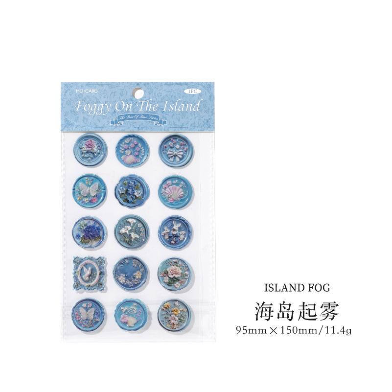 1pack/15pcs Vintage Lacquer drip adhesive stickers Decorative Hand Account Diary Album Scrapbooking accessories Craft Supplies