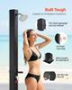 35L Solar Heated Shower, 195cm Showerhead Height Outdoor Shower, with Floor Kit & Foot Faucet, Hot & Cold Water Adjustment, Freestanding for Backyard