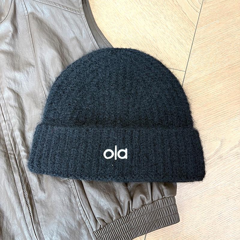 Шерстяная вязаная шапка Английская вышивка Ола Универсальная шерстяная шапка Модная мужская и женская вязаная холодная шапка