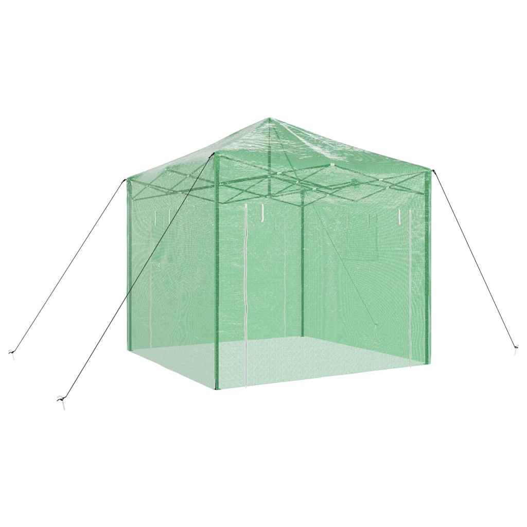 Pop up Greenhouse with Steel Frame Green 290 x 290 x 315 cm