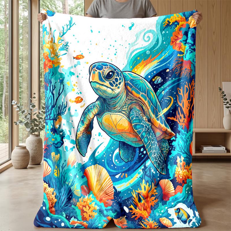 Oceanic Adventure 2 Theme blanket Lightweight Warm Flannel Blanket Decorative Throw Blanket for Home Decoration