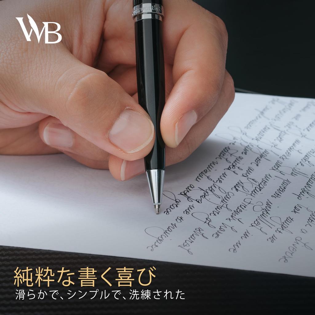 Шариковая ручка Wordsworth & Black Черный лак Хром Сменная Картридж Роскошная Мужская Профессиональная