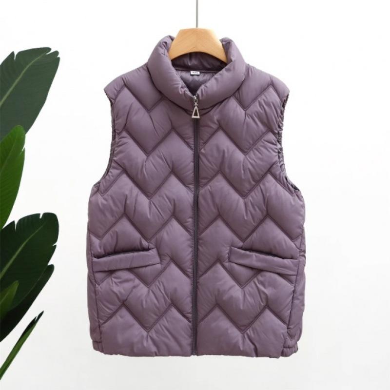 Жилет женский осенне-зимний модный жилет для мам куртка свободная и легкая пуховая жилетка из хлопка жилет жилет теплая хлопковая куртка топ