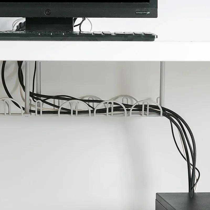 Under-table Storage Rack Table Bottom Power Socket Holder Hanging Rack Line Finishing Desk Kitchen Wall Mounted Storage Racks
